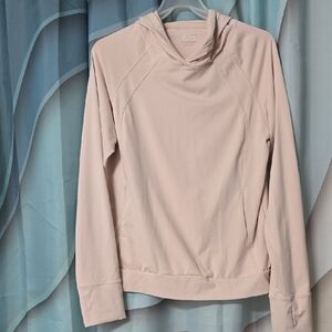 Oalka Women's Lightweight Pink Hoodie Sweatshirt